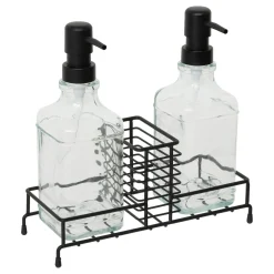 Dispensador con portaesponjas BLACK EDITION