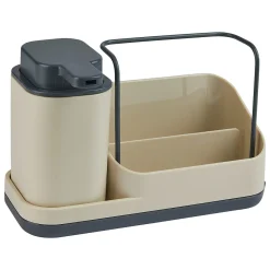 Dispensador de detergente 4 en 1 beige 0.3l
