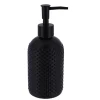 Dispensador de jabón líquido de vidrio negro 410ml
