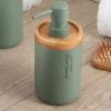 Dispensador de jabón líquido verde caqui