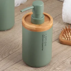Dispensador de jabón líquido verde caqui