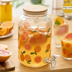 Dispensador para líquidos FRUITY de vidrio 4L
