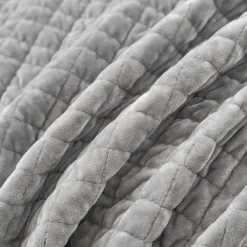 Edredón AMELIA gris de terciopelo 240x260cm