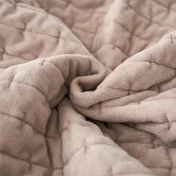 Edredón CAMILA beige de terciopelo 160x220cm