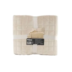 Edredón ORLANDO beige de terciopelo 220x240cm