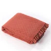 Edredón STONEWASHED terracota con volante 220x240c