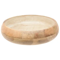 Ensaladera AVA blanca de madera mango 31cm