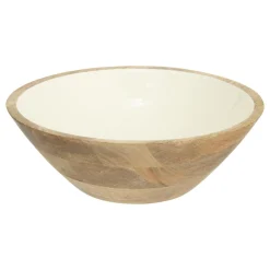 Ensaladera INAYA blanco de madera de mango 30cm