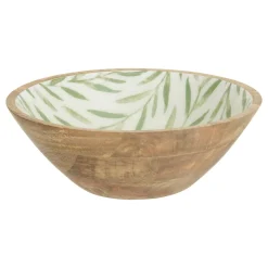 Ensaladera INAYA verde de madera de mango 30cm