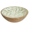 Ensaladera INAYA verde de madera de mango 25cm