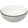 Ensaladera Lunis Blanca y Negra 22cm