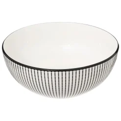 Ensaladera Lunis Blanca y Negra 22cm