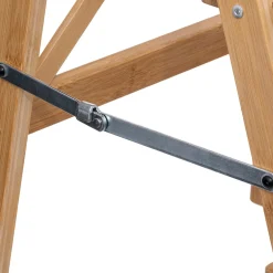 Escalera Con 3 Peldaños De Bambú