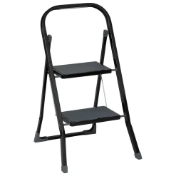 Escalera con 2 peldaños metálicos