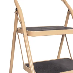 Escalera crema con 2 peldaños