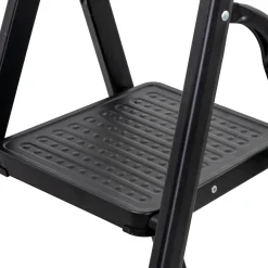 Escalera Negra Con 3 Peldaños De Aluminio 130cm