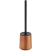 Escobilla wc marrón de madera de acacia