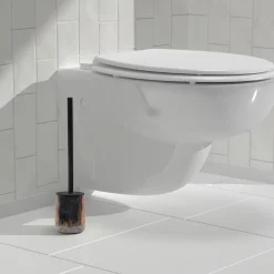 Escobillero wc DOTTY marrón D9.8x39cm