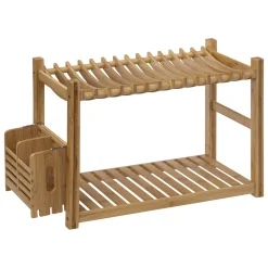 Escurreplatos Bambú 2 Niv. 33x24.7x53Cm