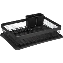 Escurreplatos Metal Negro 43x32x13.5Cm