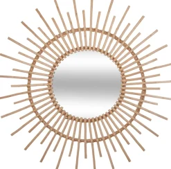 Espejo Decorativo De Ratán 76x2.4x76Cm