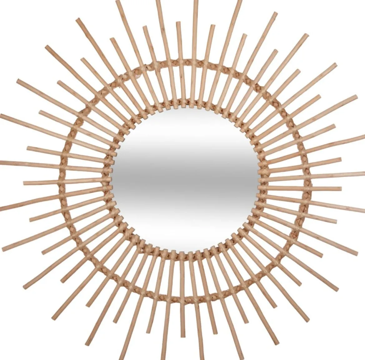 Espejo Decorativo De Ratán 76x2.4x76Cm