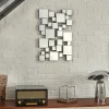 Espejo decorativo JANDIRA plateado 60x38cm