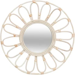 Espejo De Pared Amarillo Flor 56Cm