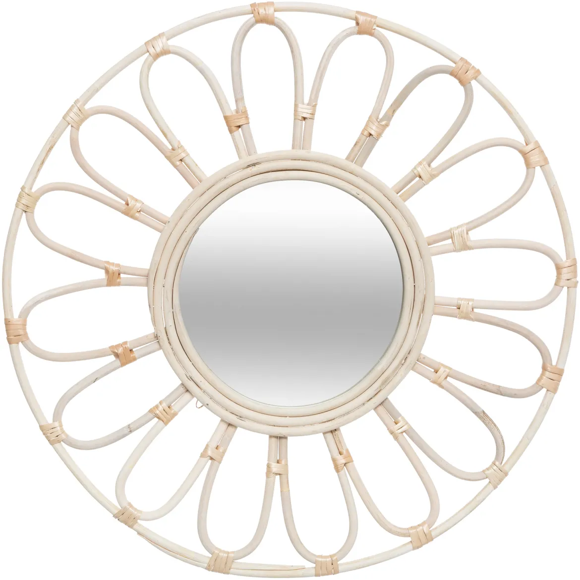 Espejo De Pared Amarillo Flor 56Cm