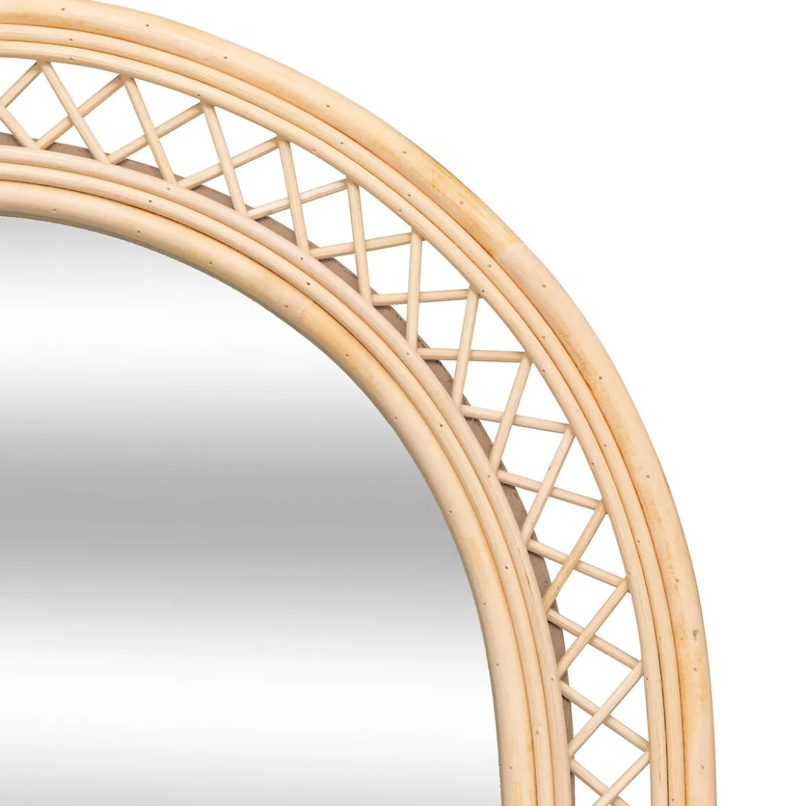 Espejo de pared ANAHI de rattan 87x47cm