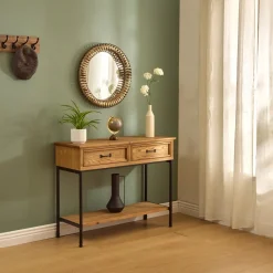 Espejo de pared BARREL dorado 61x9x61cm