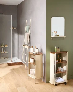 Espejo de pared beige