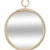 Espejo De Pared Beige De Ratán 38Cm