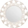 Espejo De Pared De Algodón Beige 56Cm