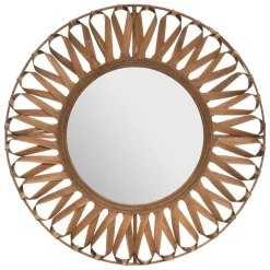 Espejo De Pared Eve De Bambú Beige 93Cm