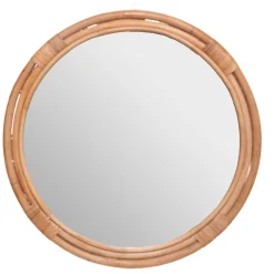 Espejo De Pared Farah Ratán Beige 60Cm