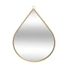 Espejo De Pared Gota Metal Mdf 21x29Cm