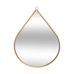 Espejo De Pared Gota Metal Mdf 21x29Cm