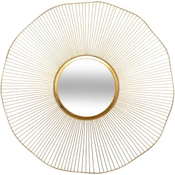 Espejo de pared JODIE de metal dorado 97cm