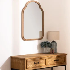 Espejo De Pared Lorenza Marrón De Madera