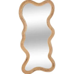 Espejo de pared MAGGIE beige de ratán 179.5cm