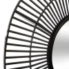 Espejo De Pared Negro De Bambú 77x4Cm