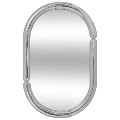 Espejo de pared ovalado MICAELA plateado 55x35cm
