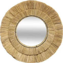 Espejo De Pared Safari De Rafia 57Cm
