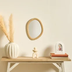 Espejo de pared TILIA marrón de cuerda