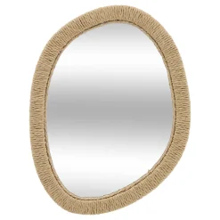 Espejo de pared TILIA marrón de cuerda