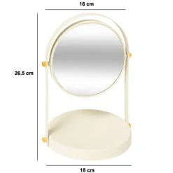 Espejo de wc giratorio DUO beige