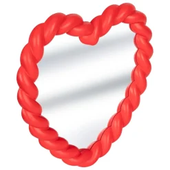 Espejo En Forma De Corazón Rojo