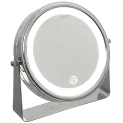 Espejo Giratorio De Metal C/Led 19Cm