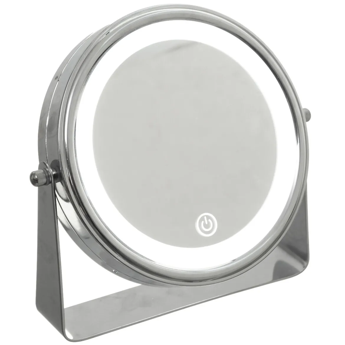 Espejo Giratorio De Metal C/Led 19Cm